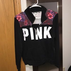 PINK Victoria’s Secret Black and Tropical Sweater